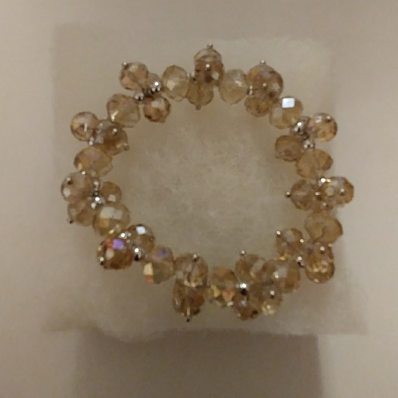 Gold Metallic Crystal Bracelet - Picture 7 of 8